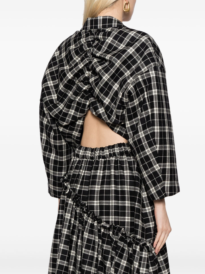 Checker Crop Blazer