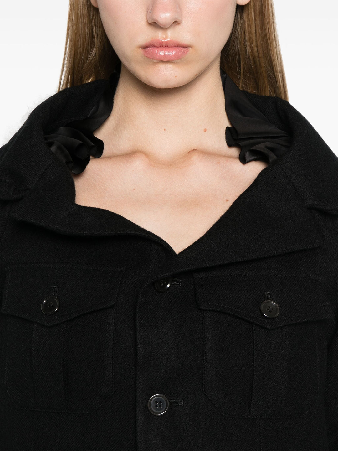 Crop Ruffles Jacket