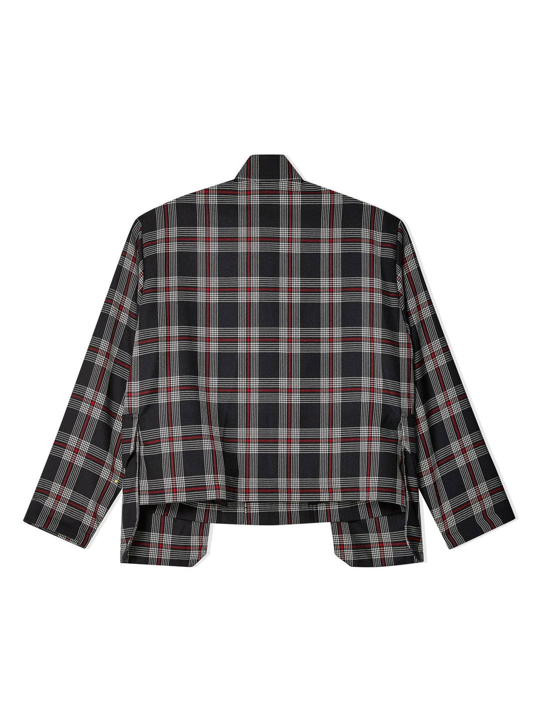 Checker Zip Jacket With Flap Pocket
