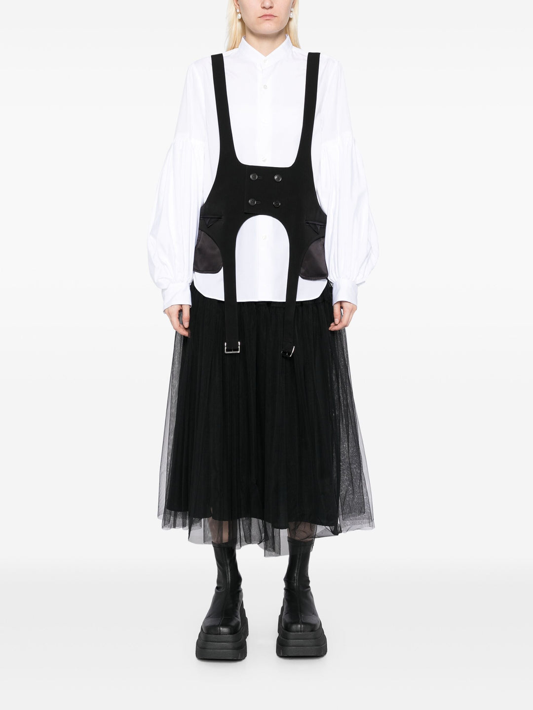 Button Suspender Vest