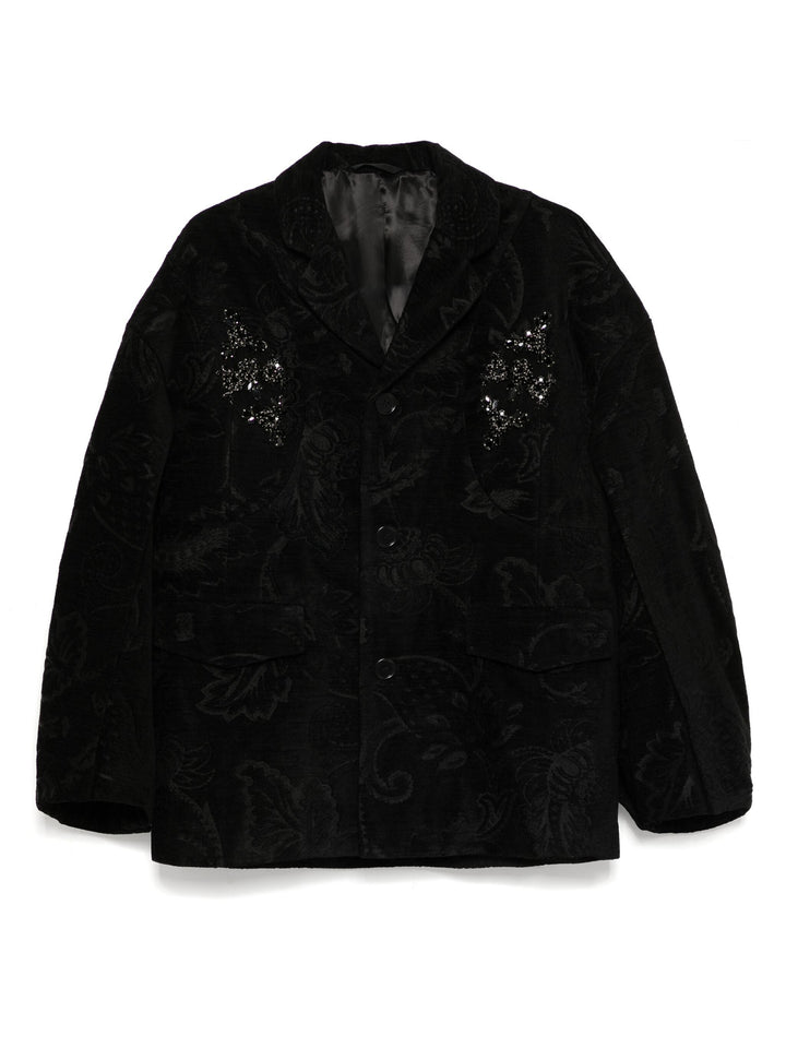 Embroidered Boxy Armour Jacket
