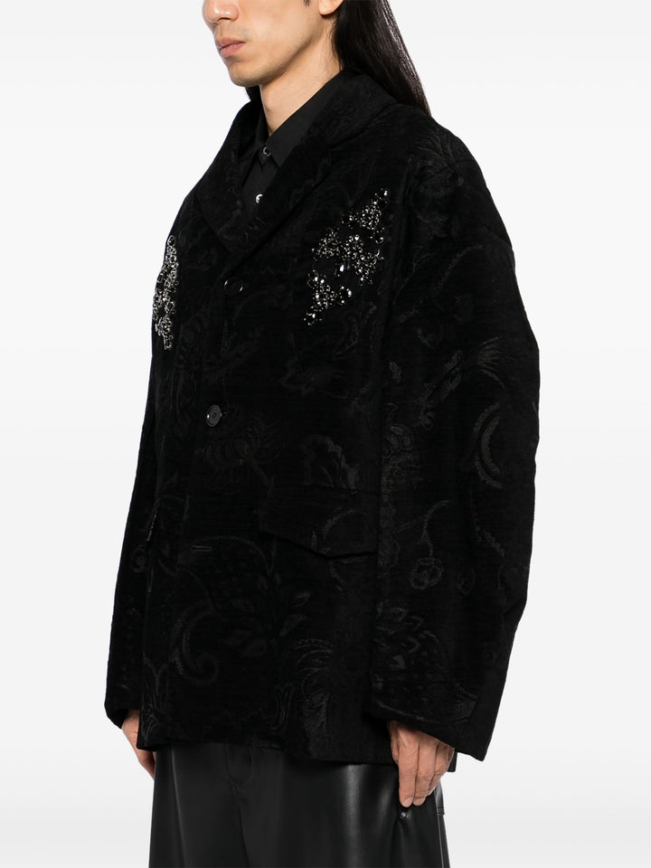 Embroidered Boxy Armour Jacket