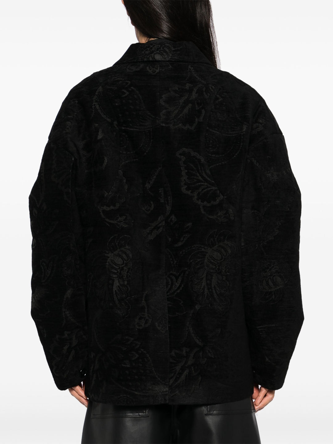 Embroidered Boxy Armour Jacket