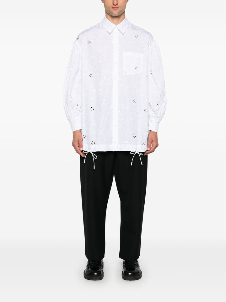 Puff Sleeve Button Placket Shirt Jacket