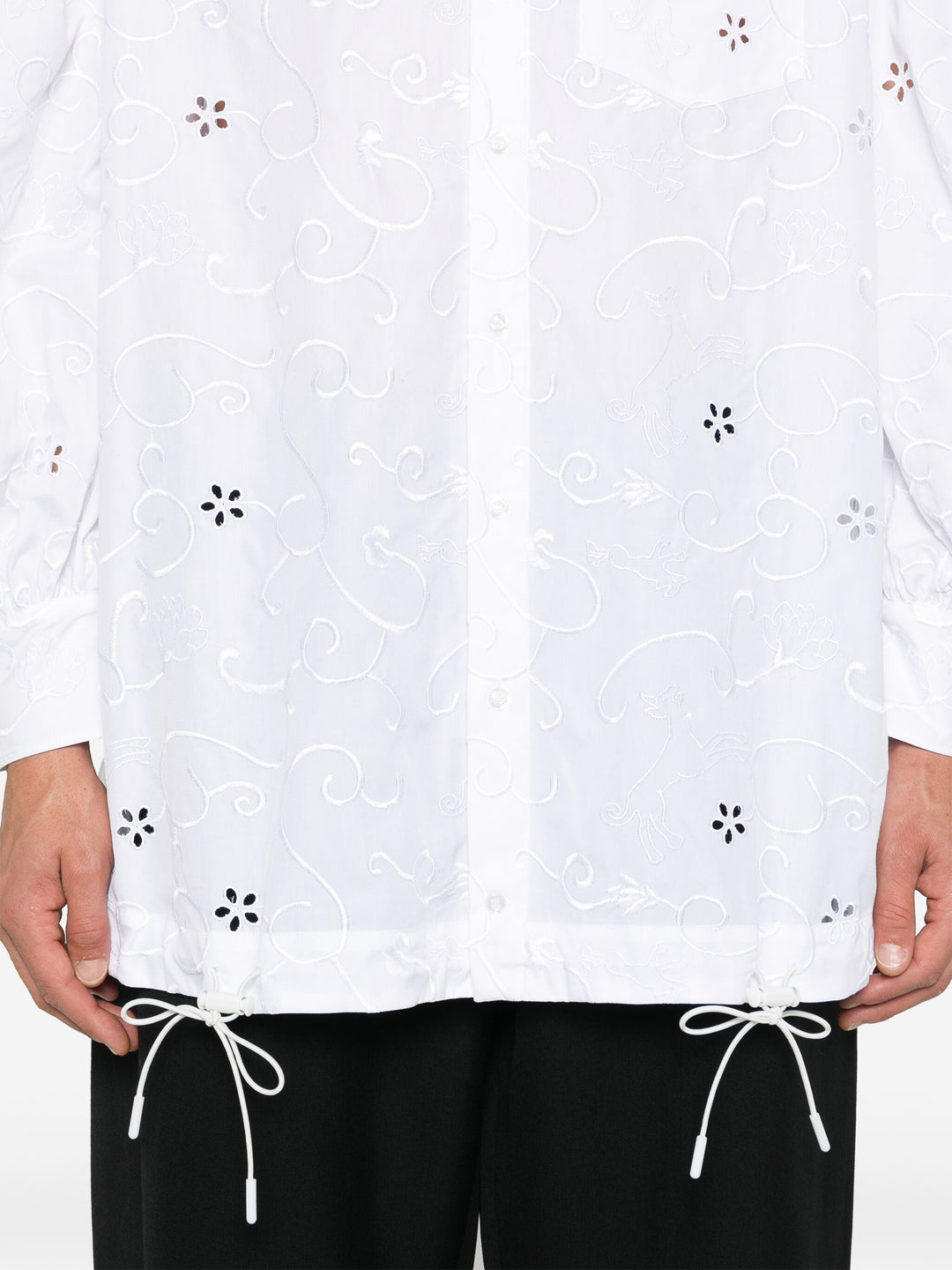 Puff Sleeve Button Placket Shirt Jacket