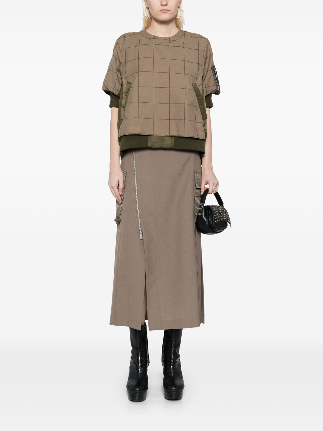 Suiting X Nylon Twill Skirt