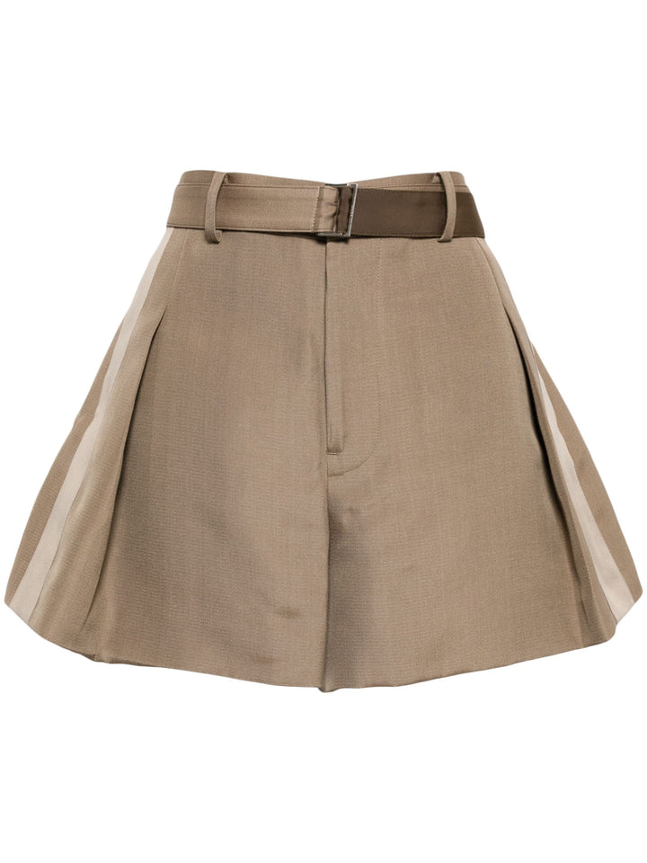 Double-Faced Silk Cotton Shorts