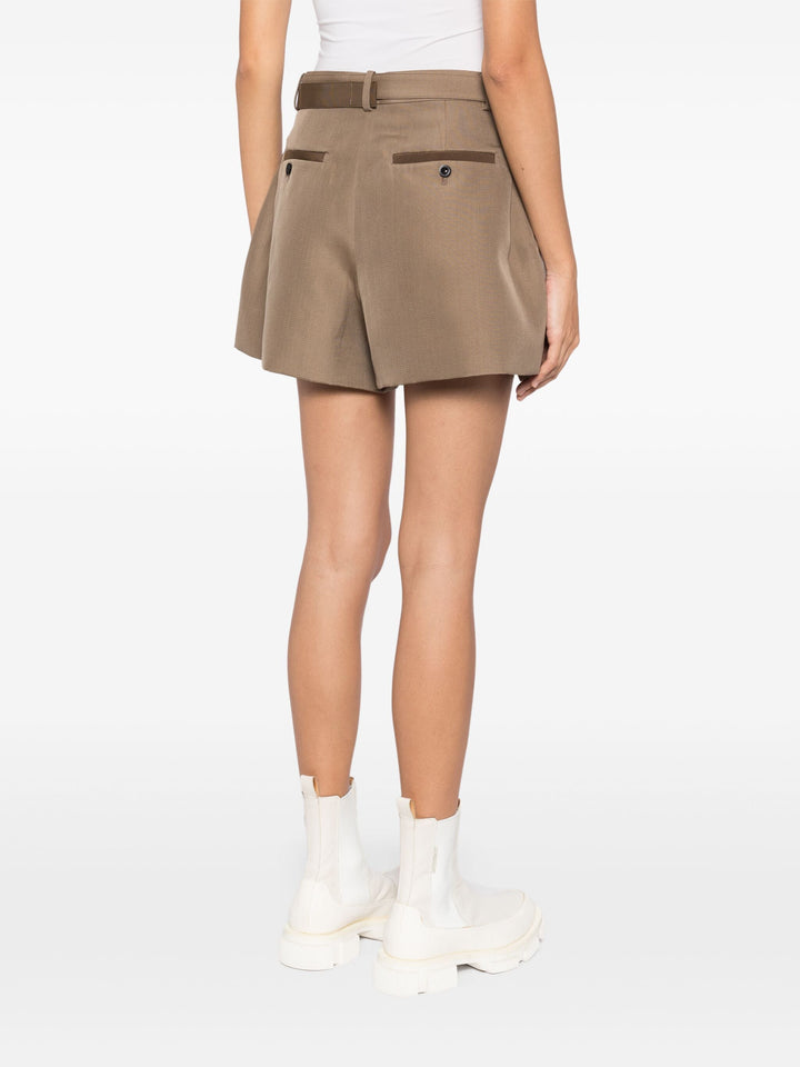 Double-Faced Silk Cotton Shorts