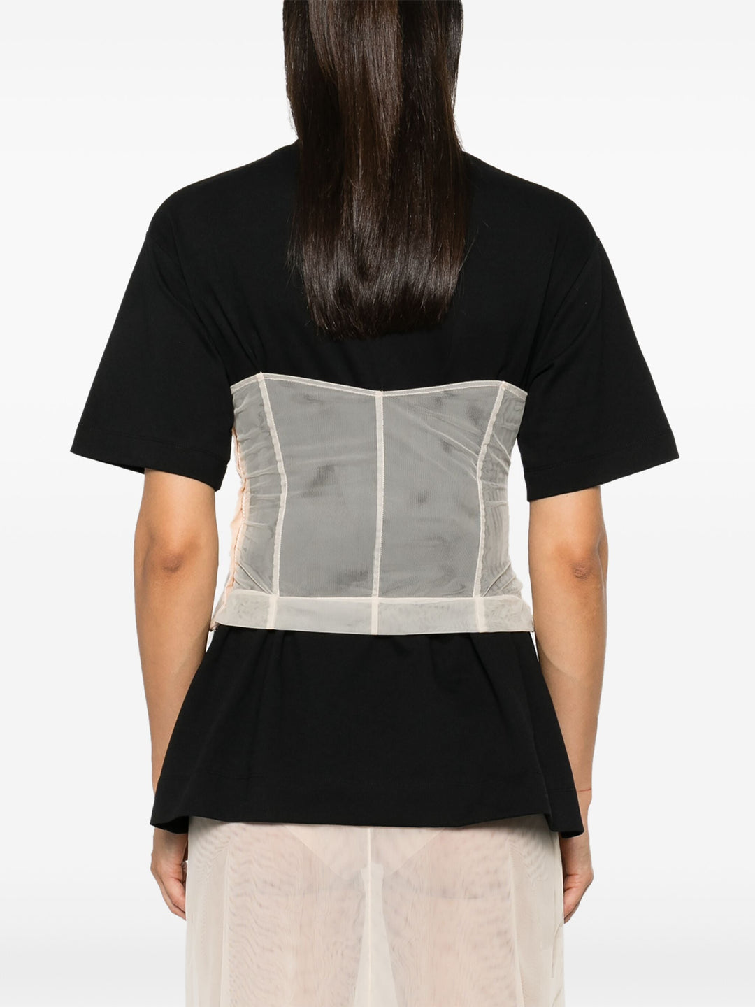 Boxy T-Shirt With Corset Panel