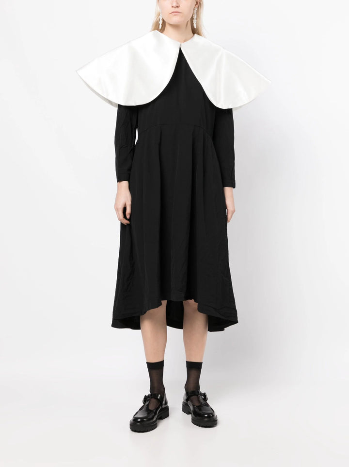 White Cape Collar Dress