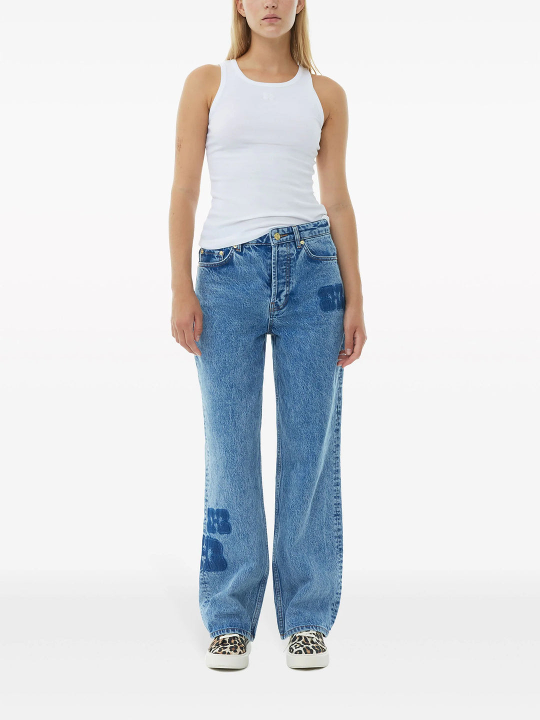 拼布 Izey 牛仔褲