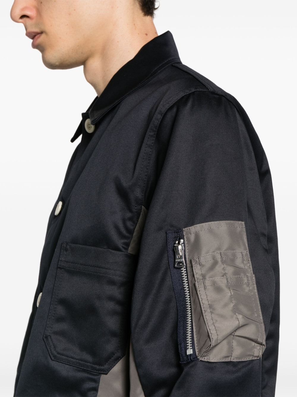 Cotton Chino x Nylon Twill Blouson