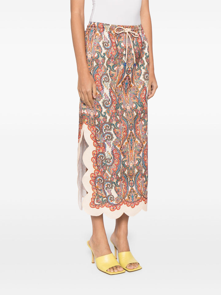 Ottie Scallop Midi Skirt
