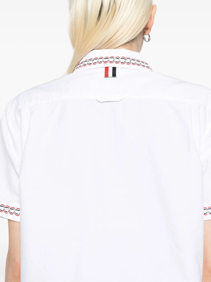 Drop Back Cropped Shirt