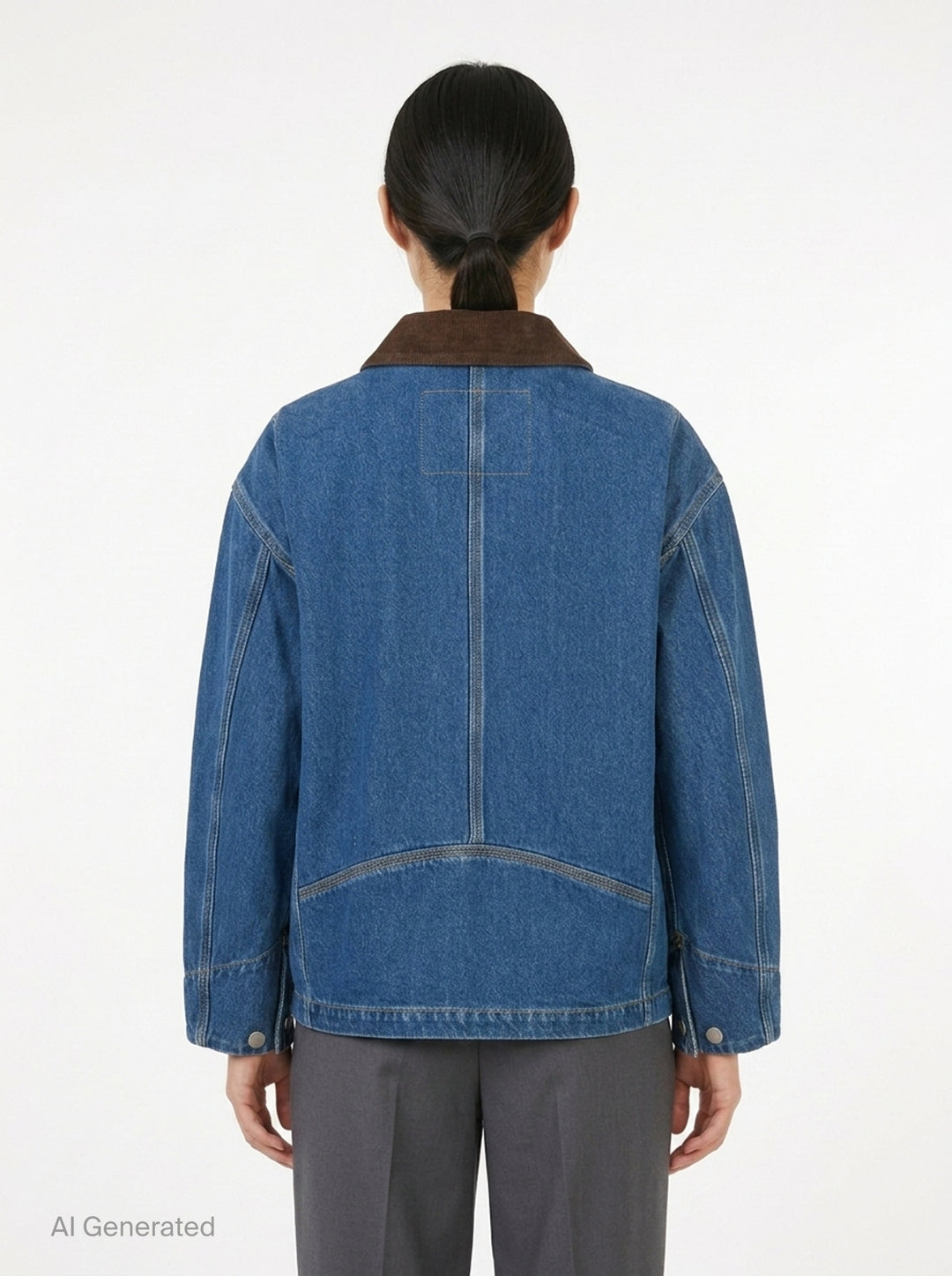 Corduroy Trim Chore Denim Jacket | 3.1 Phillip Lim | Club21 - back