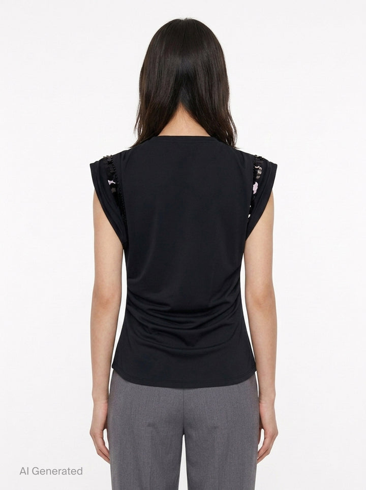 Embellished Draped Jersey Top | 3.1 Phillip Lim | Club21 - back
