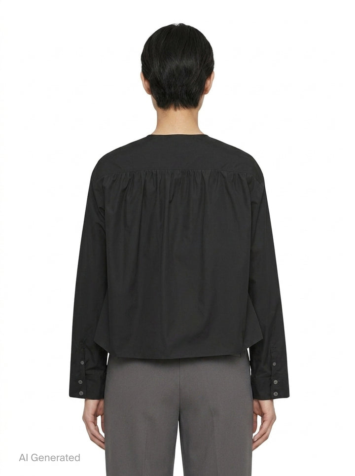Gathered Poplin Studded Blouse | 3.1 Phillip Lim | Club21 - back