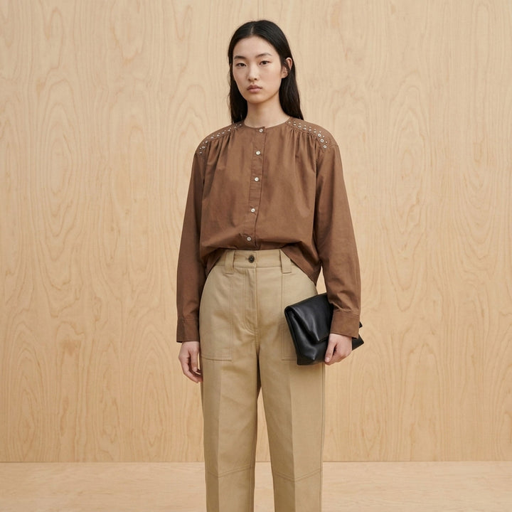 Gathered Poplin Studded Blouse | 3.1 Phillip Lim | Club21 - lifestyle
