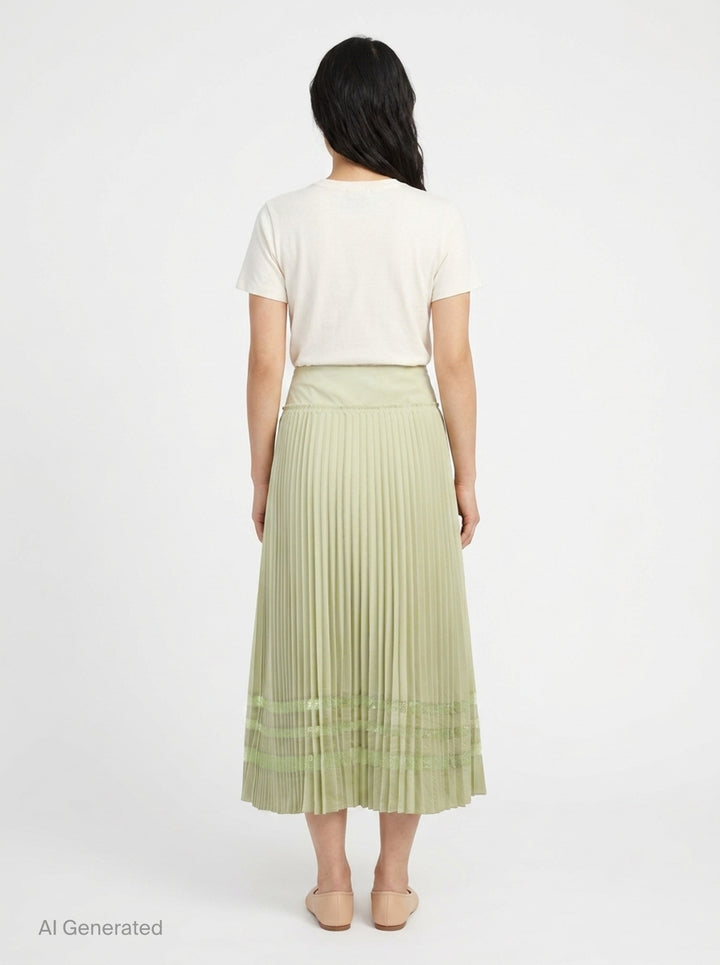 Midi Pleated Lace Skirt | 3.1 Phillip Lim | Club21 - back