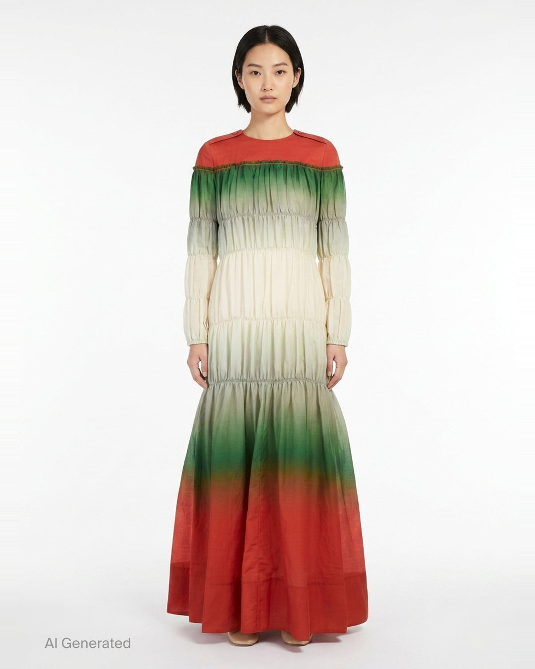 Ombré Voile Gathered Maxi Dress | 3.1 Phillip Lim | Club21 - front