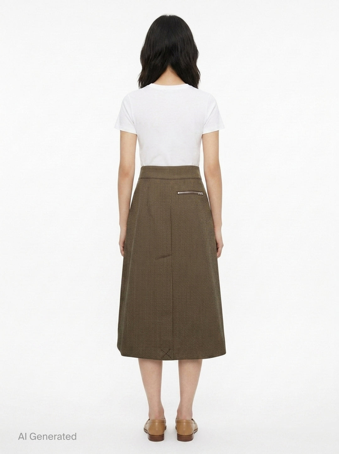 Pleated Tweed Midi Skirt | 3.1 Phillip Lim | Club21 - back