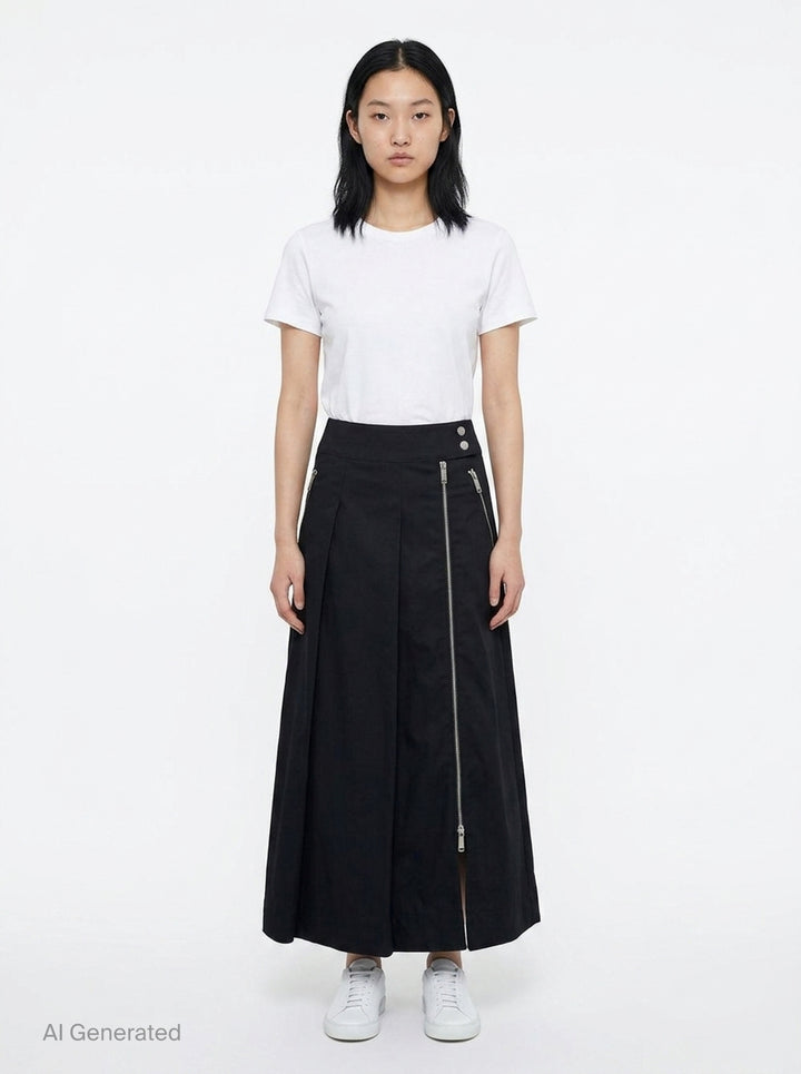 Pleated Utility Midi Skirt | 3.1 Phillip Lim | Club21 - front