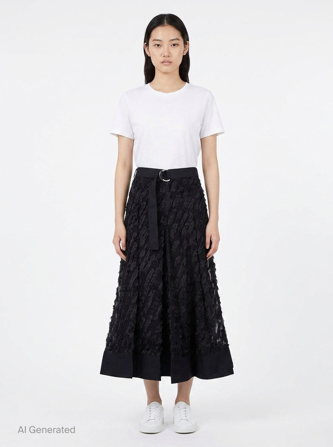 Textured Organza Belted Midi Skirt | 3.1 Phillip Lim | Club21 - front