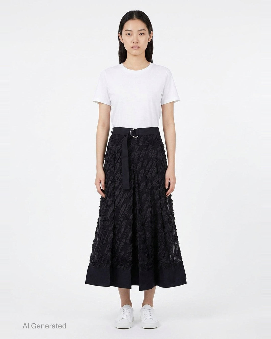 Textured Organza Belted Midi Skirt | 3.1 Phillip Lim | Club21 - front