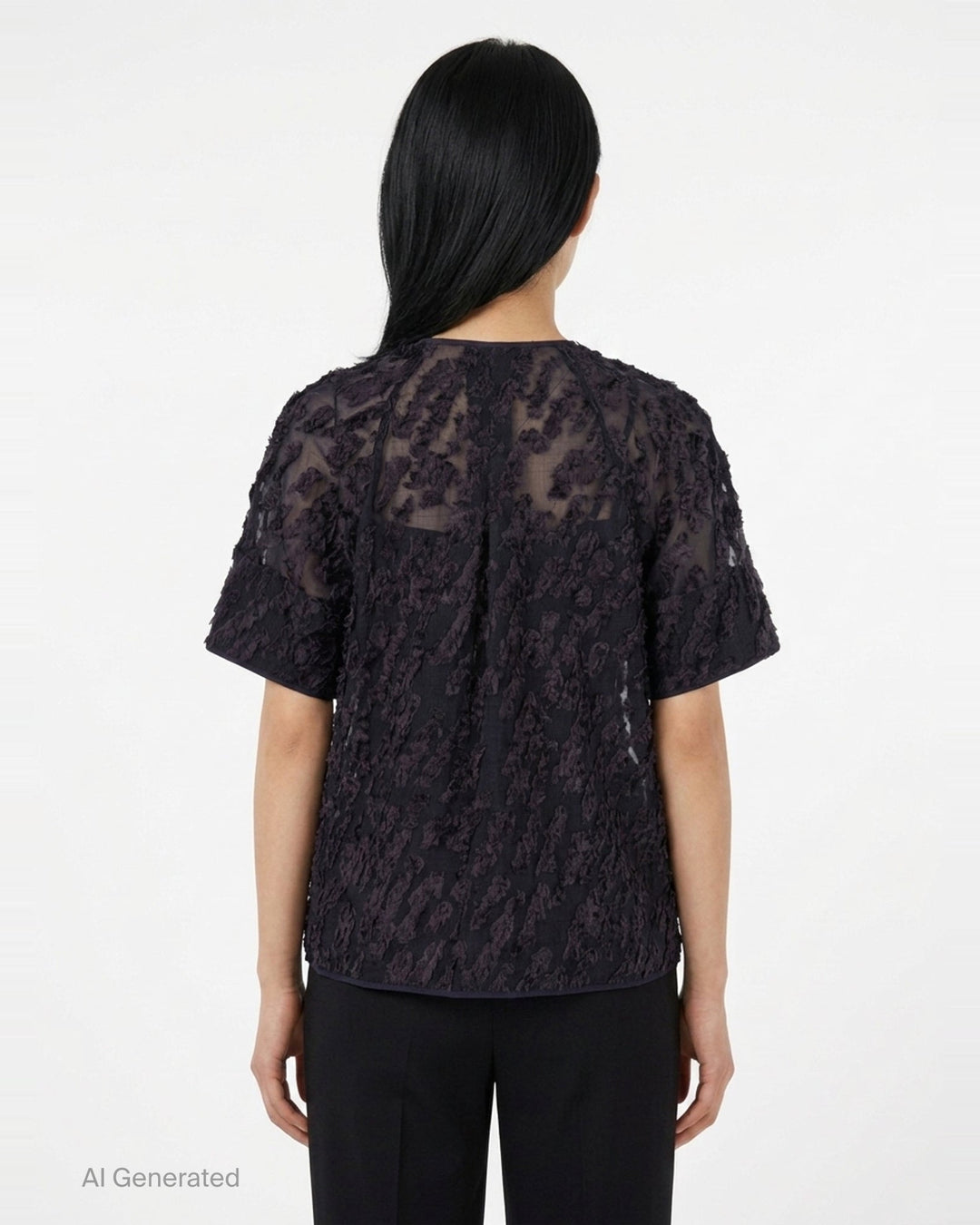 Textured Organza Short Sleeve Top | 3.1 Phillip Lim | Club21 - back
