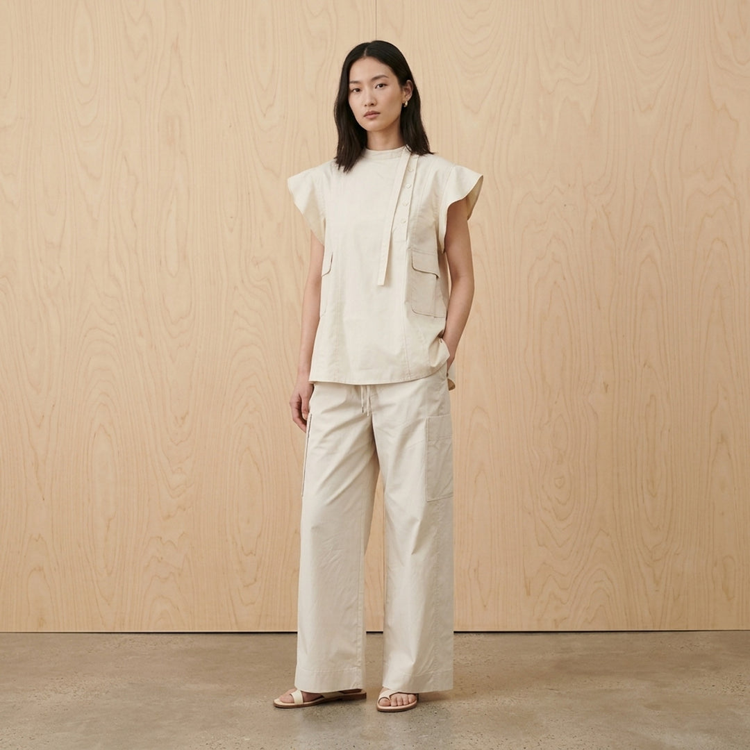 Tonal Poplin Flutter Sleeve Blouse | 3.1 Phillip Lim | Club21 - lifestyle