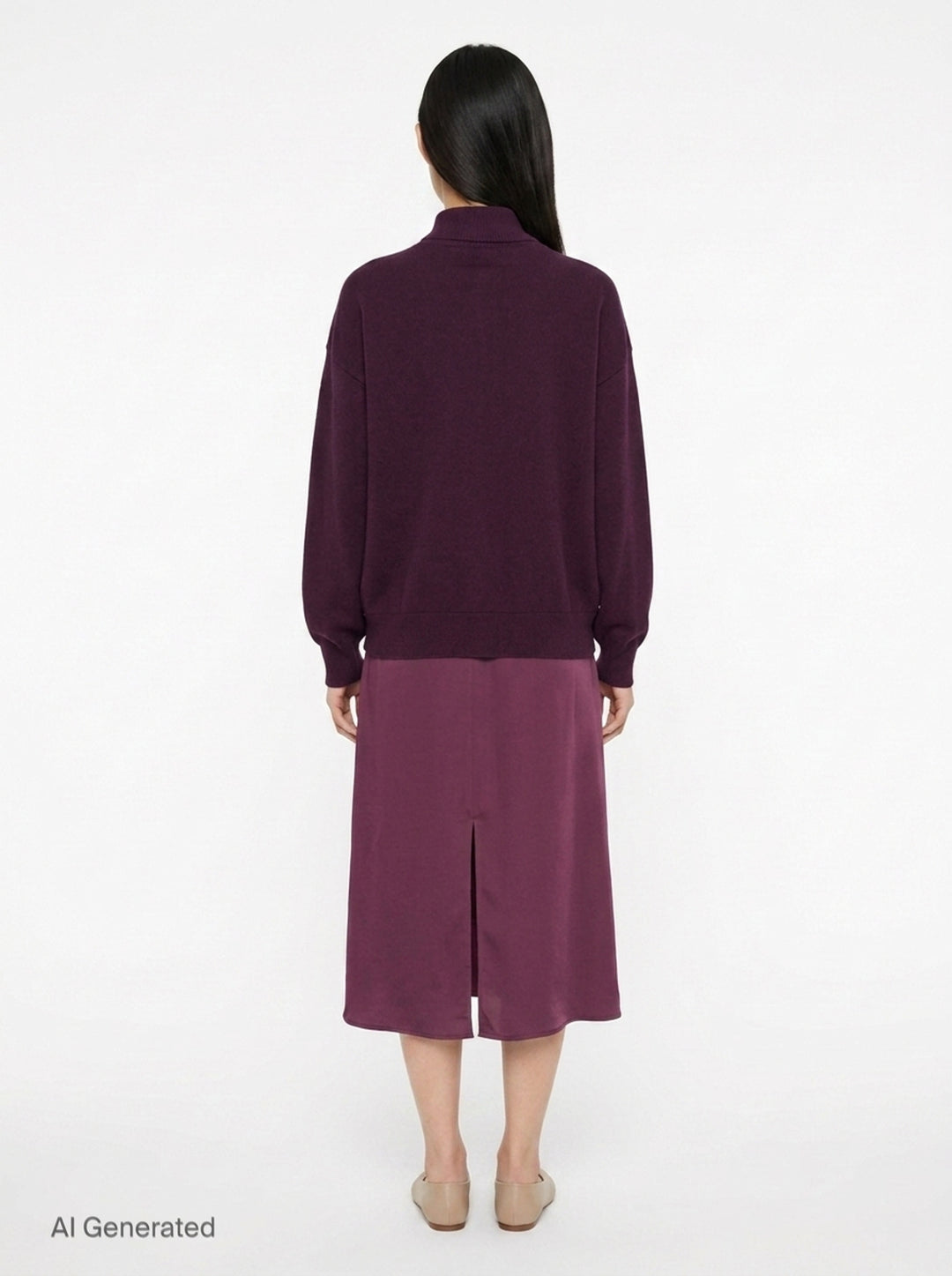Ultrafine Merino Long Sleeve Polo Midi Dress | 3.1 Phillip Lim | Club21 - back