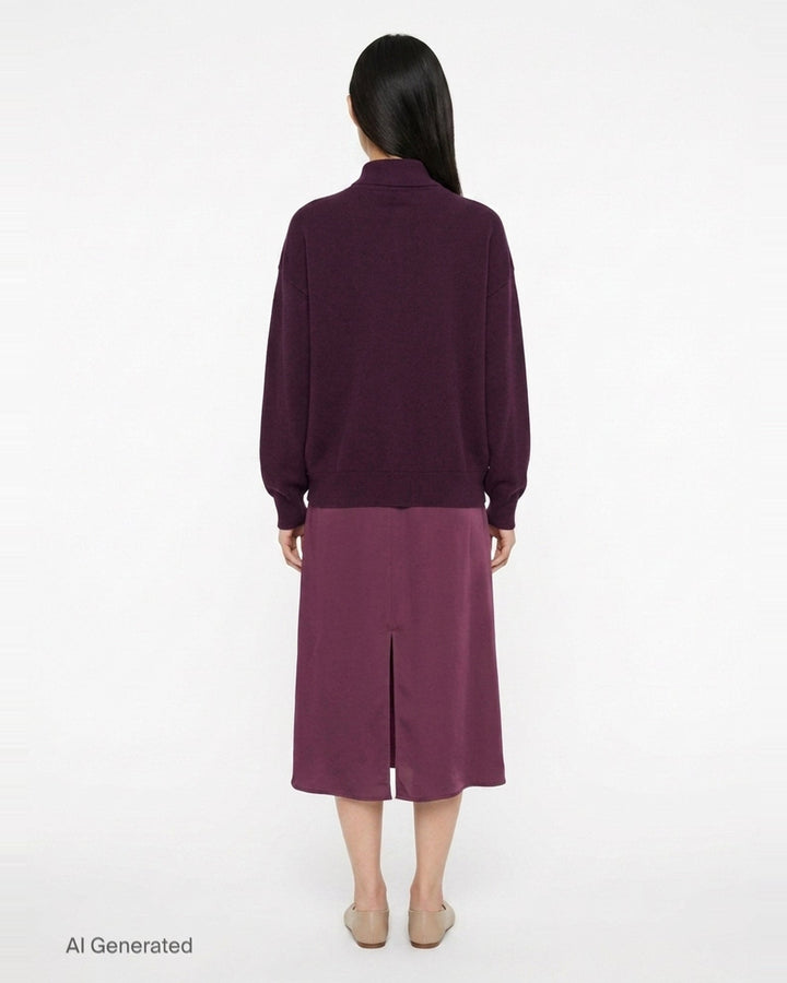 Ultrafine Merino Long Sleeve Polo Midi Dress | 3.1 Phillip Lim | Club21 - back