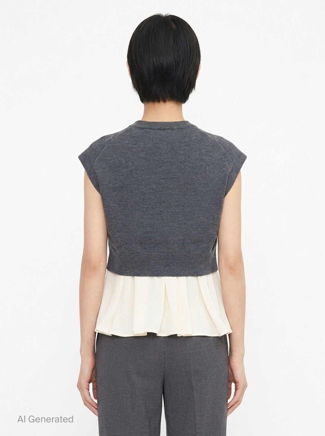 Ultrafine Merino Tank With Twill | 3.1 Phillip Lim | Club21 - back