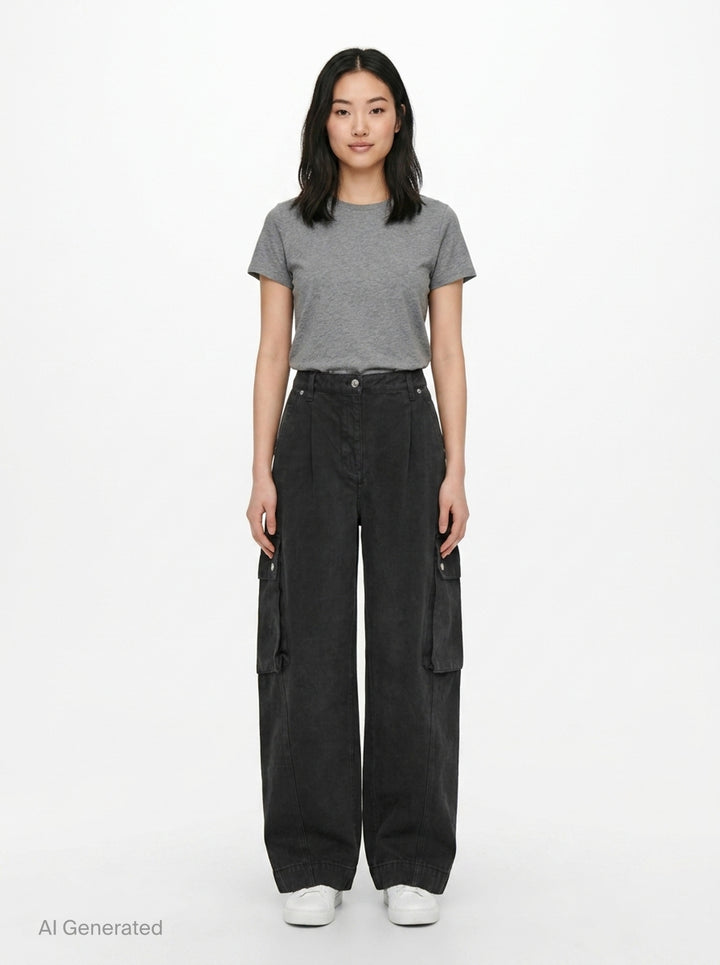 Wide Leg Denim Cargo Pants | 3.1 Phillip Lim | Club21 - front