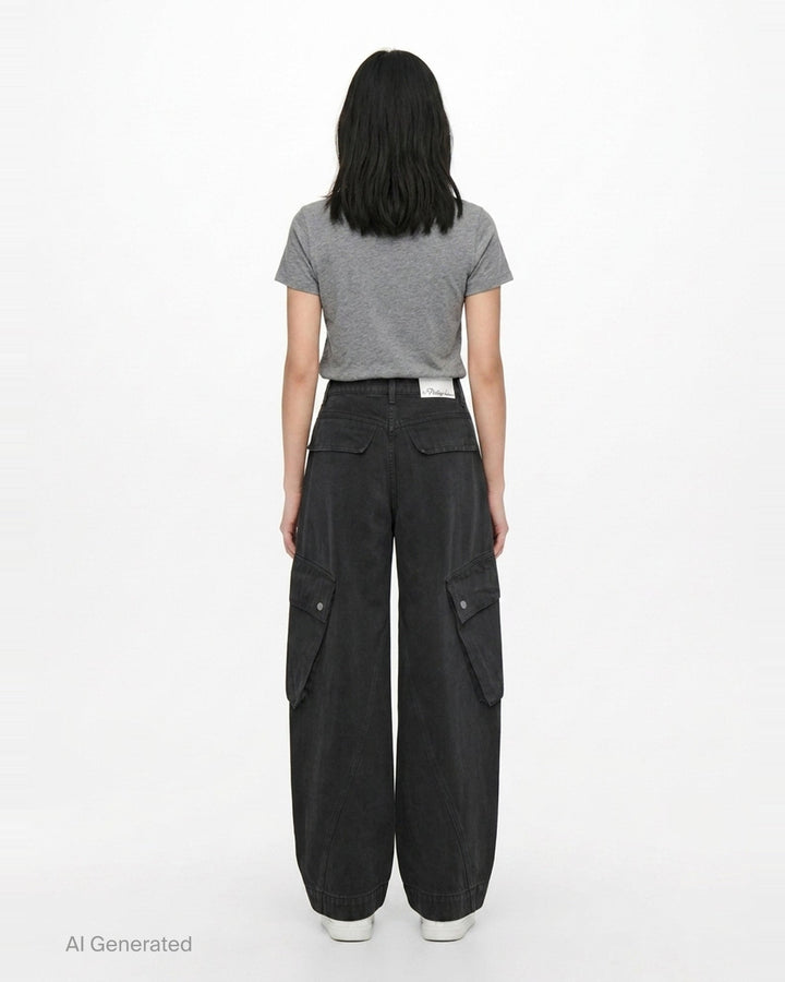 Wide Leg Denim Cargo Pants | 3.1 Phillip Lim | Club21 - back