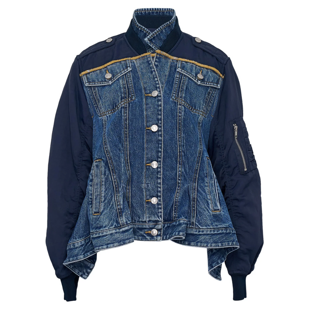 Hybrid Denim Flight Jacket