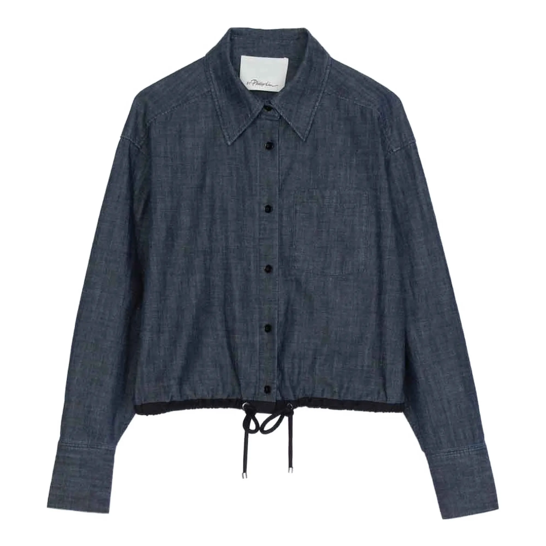 Cropped Denim Shirt