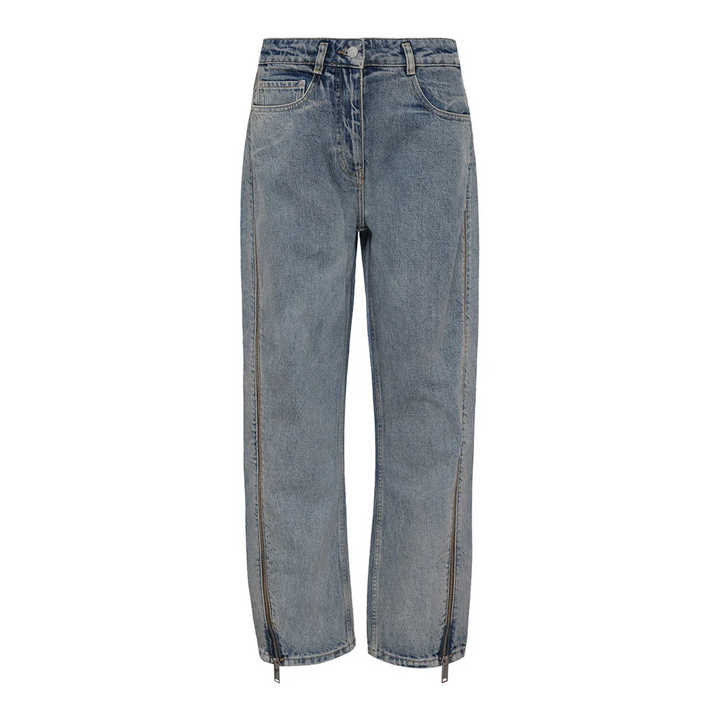 Curve Denim Petite Pant With Zippers
