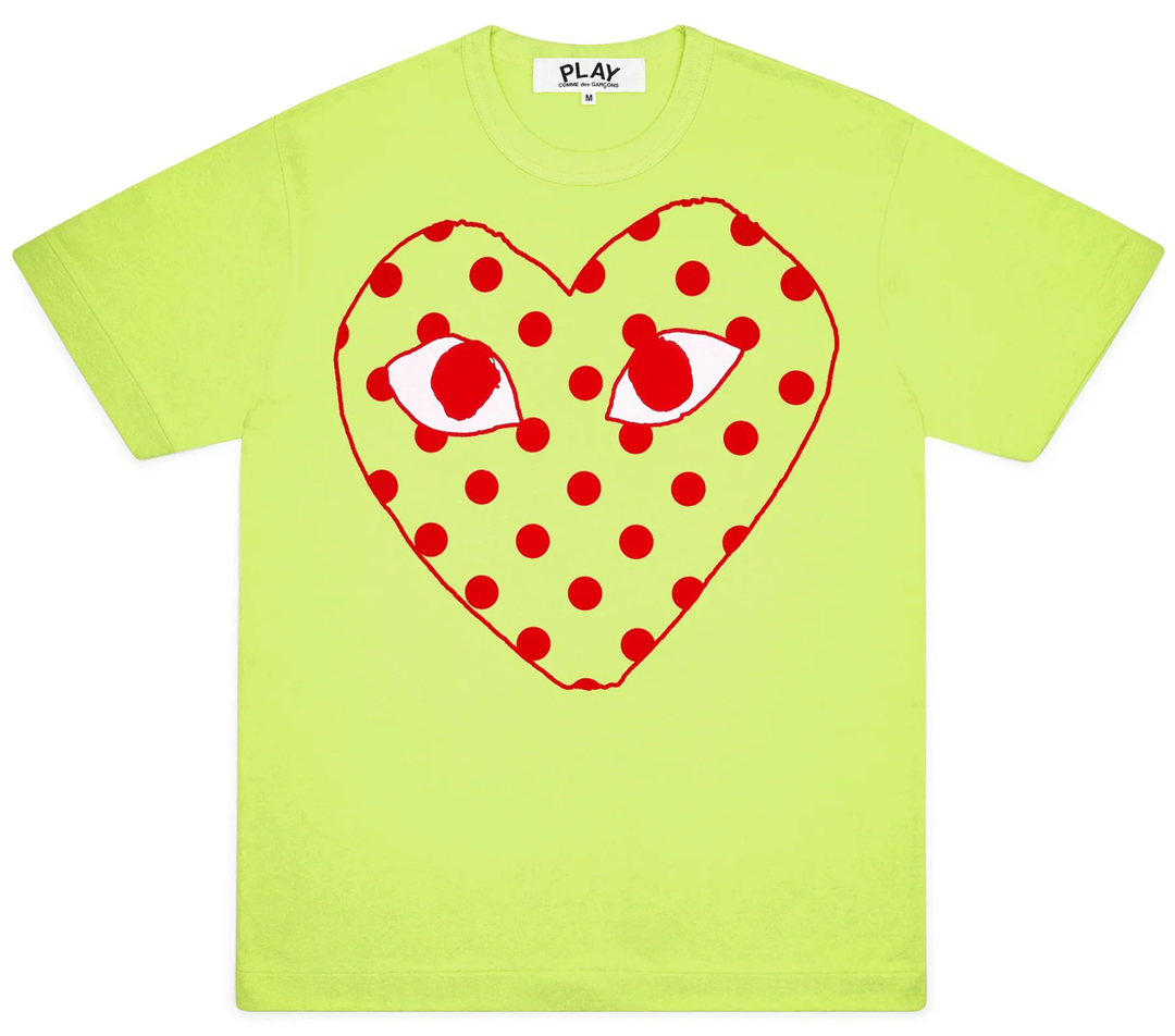 Neon Polka Dot Heart Tee Women