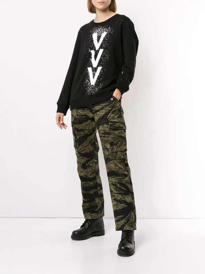 Long Sleeve Tee With 3 V Letters