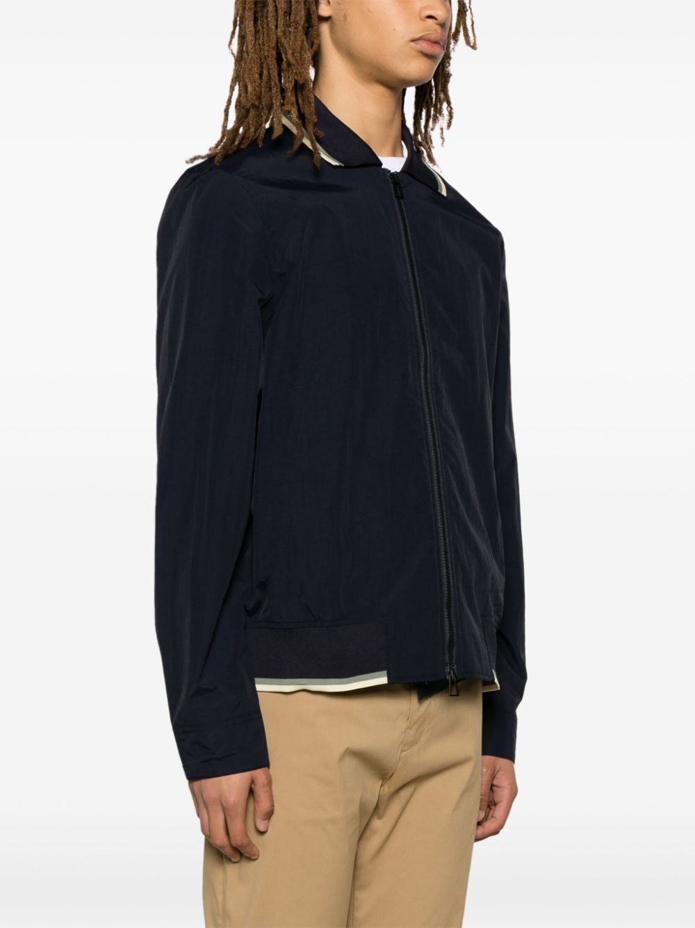 Mens Rib Hem Harrington Jacket