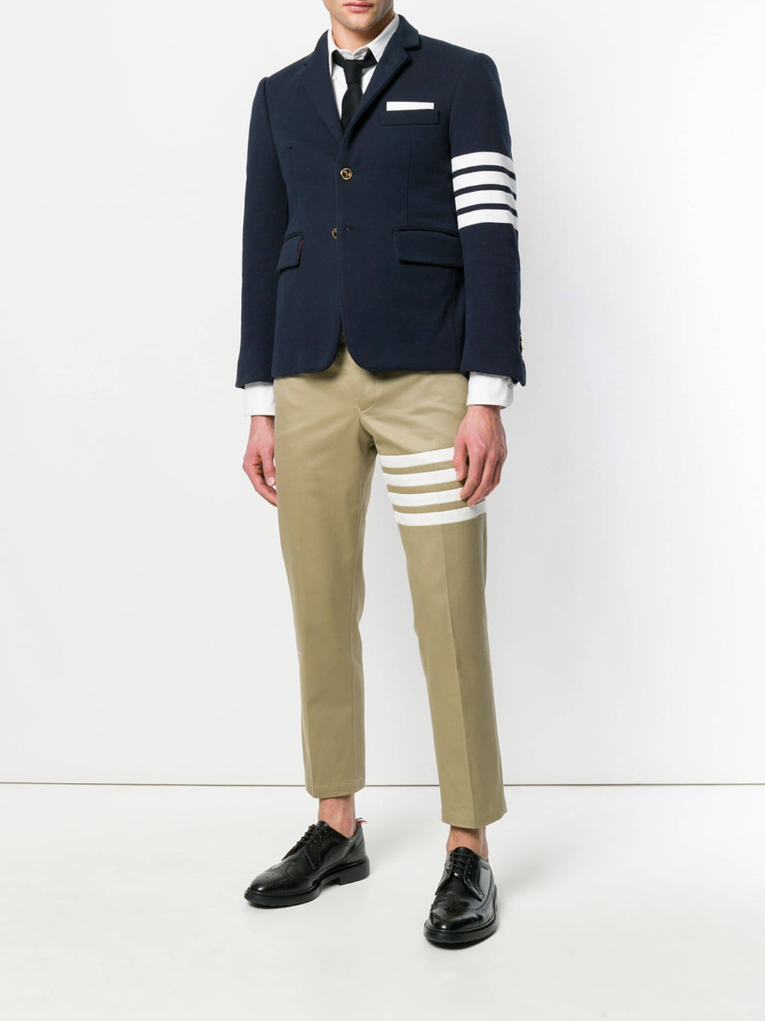 Cotton Twill 4-Bar Chino Trousers Men