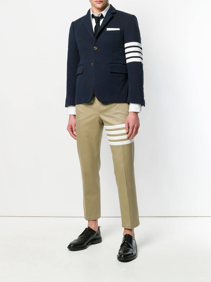 Cotton Twill 4-Bar Chino Trousers Men