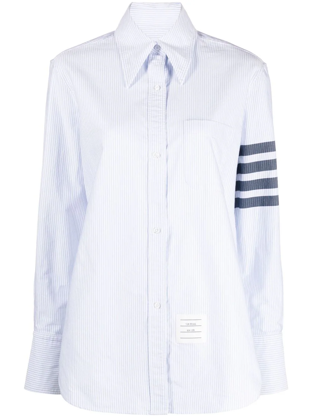 Stripe Oxford 4-Bar Oversized Shirt Women