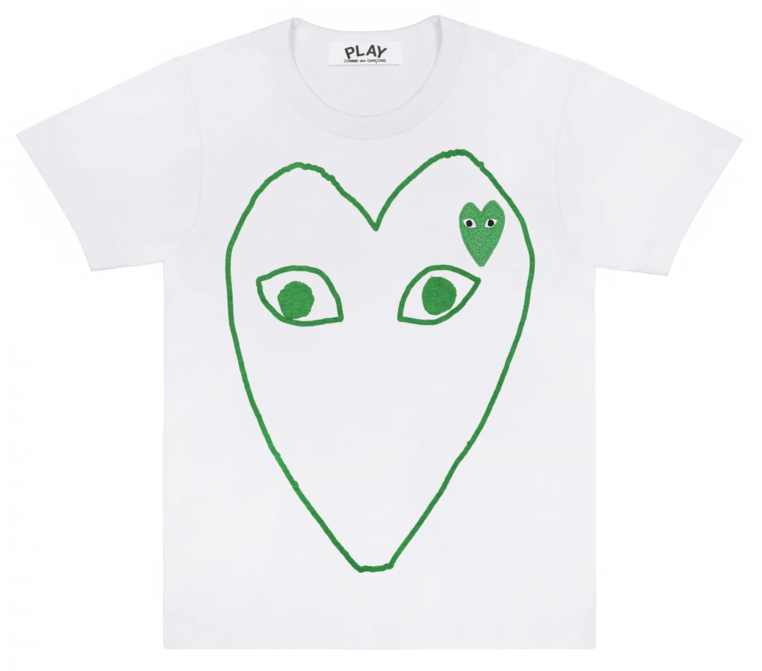 Outline Green Heart Tee Men
