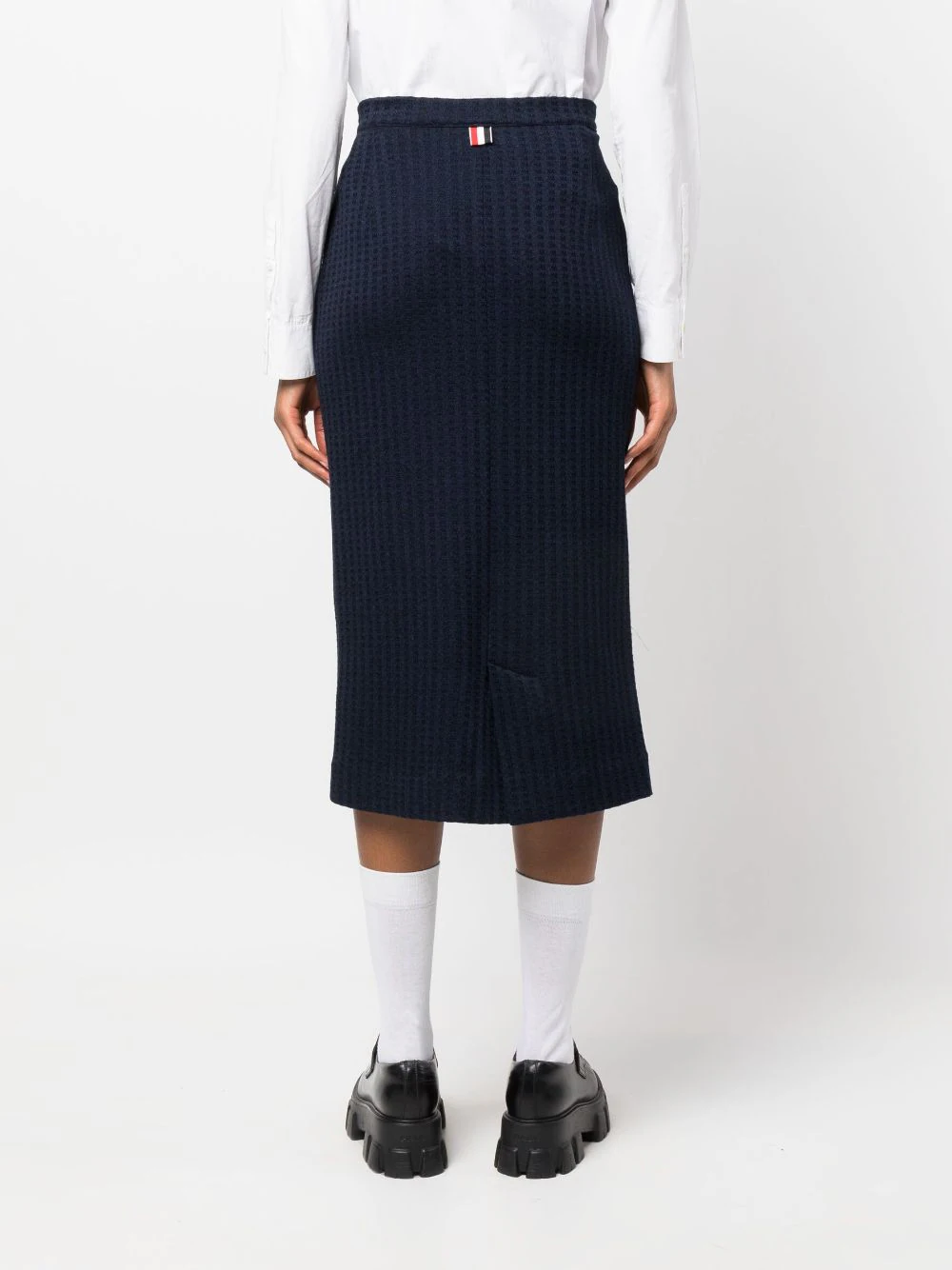 Logo-Patch Jacquard Skirt