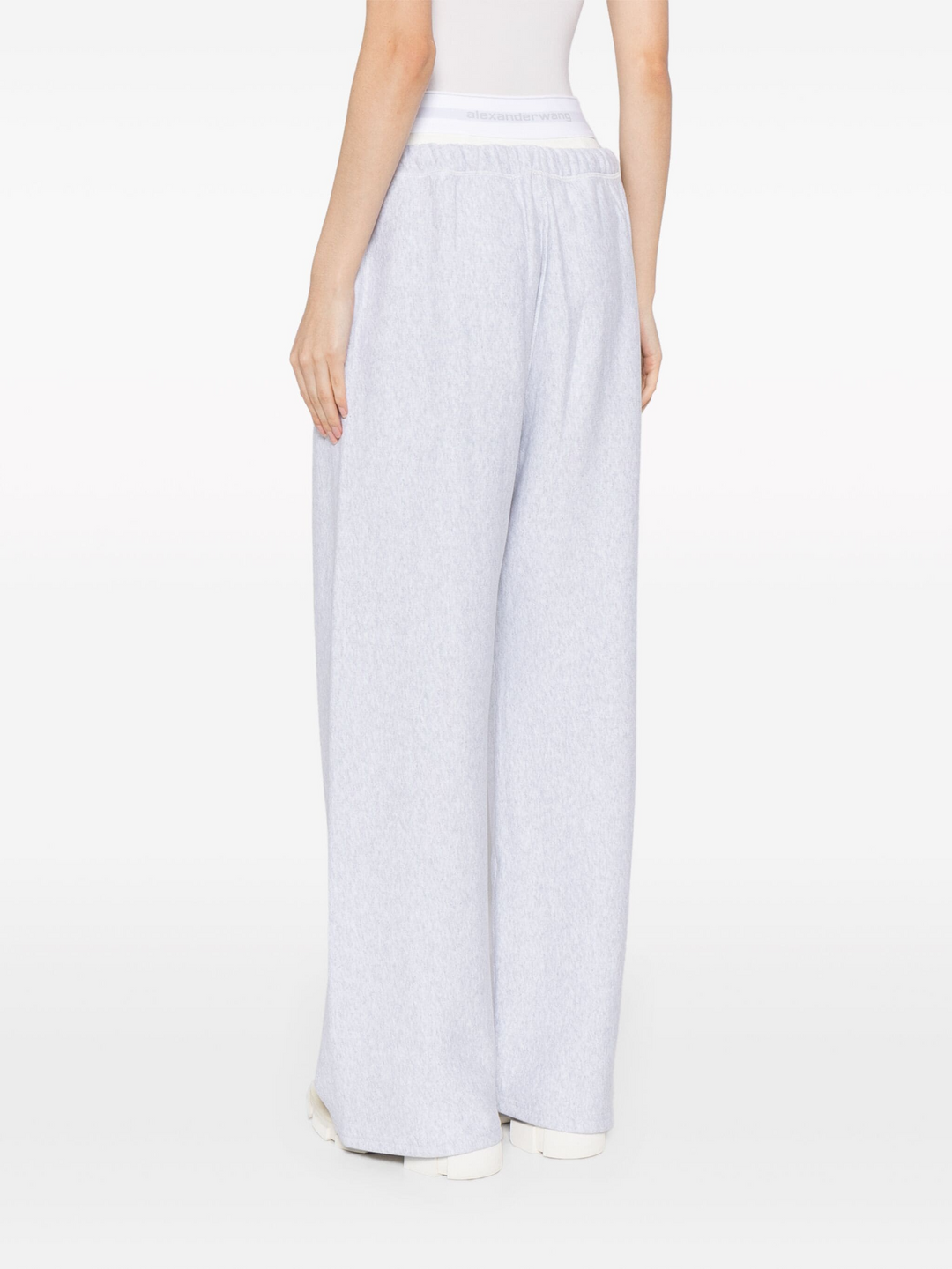 Wide Leg Sweatpants With Pre-Styled Logo Brief Waistband