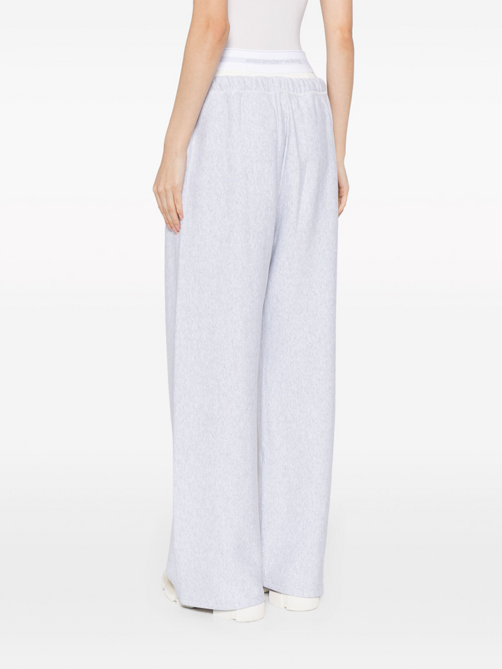 Wide Leg Sweatpants With Pre-Styled Logo Brief Waistband