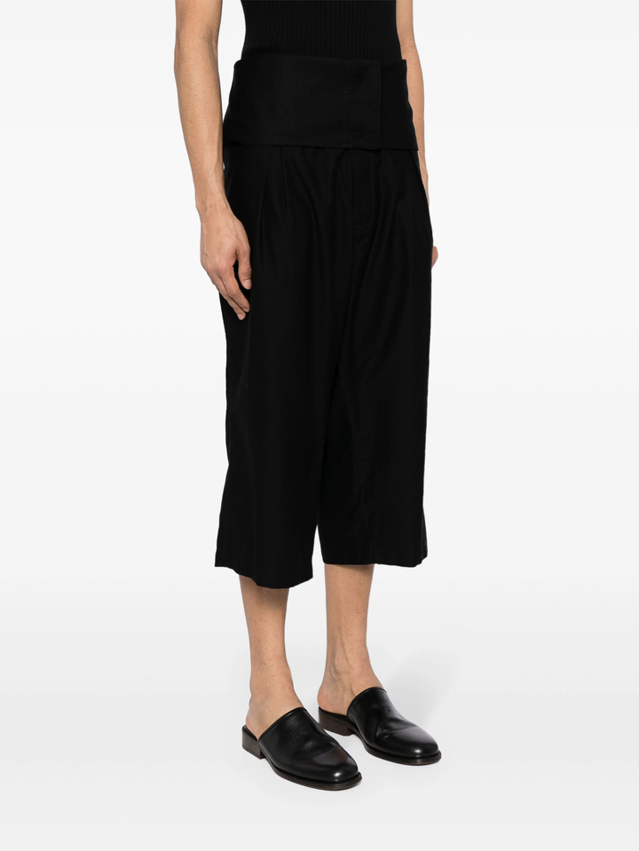 High-Waist Pants Wide Twill