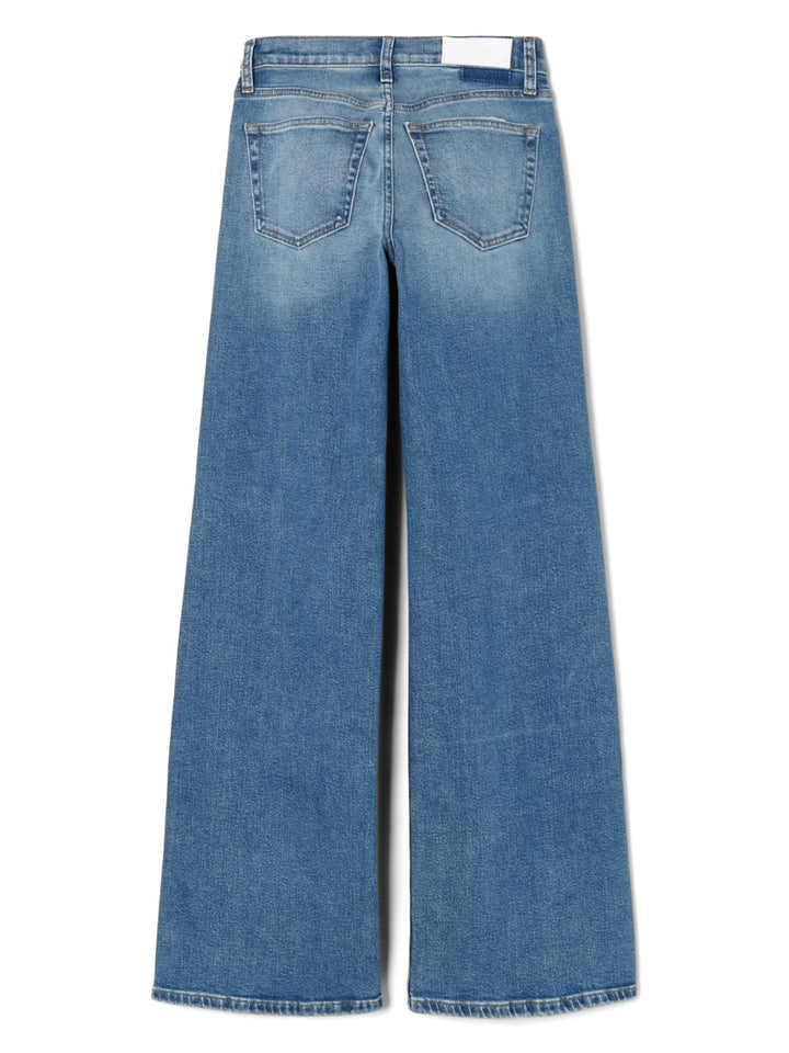 Mid Rise Wide Leg Jeans